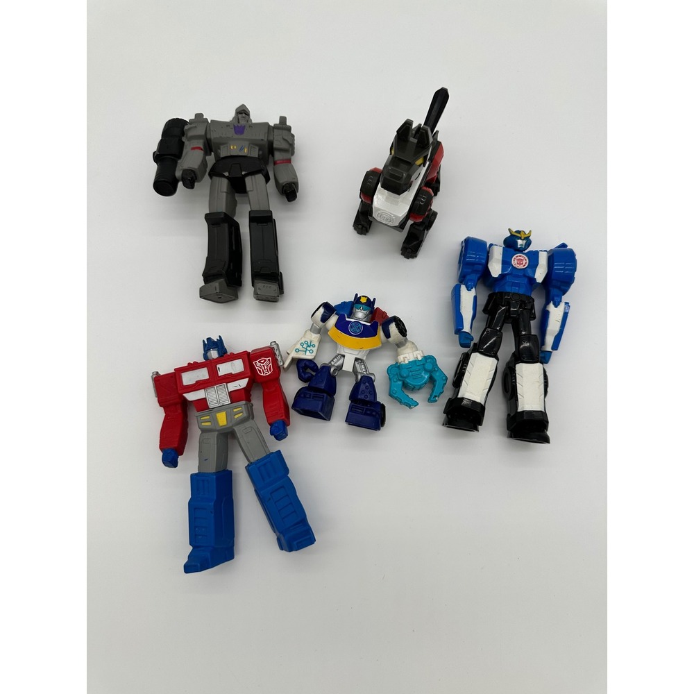 Transformers Action Figure Lot Kids Rescue Bots Optimus Megatron Chase Multi 5pc